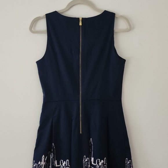 Tommy Hilfiger Navy NYC City Skiline Fit and Flare Sleeveless Mini Dress 4 (21) - Picture 9 of 11